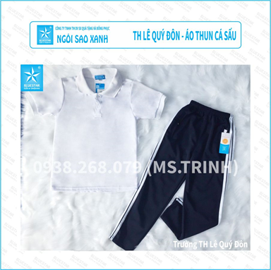 ÁO THỂ DỤC CÁ SẤU VS14 - TIỂU HỌC LÊ QUÝ ĐÔN